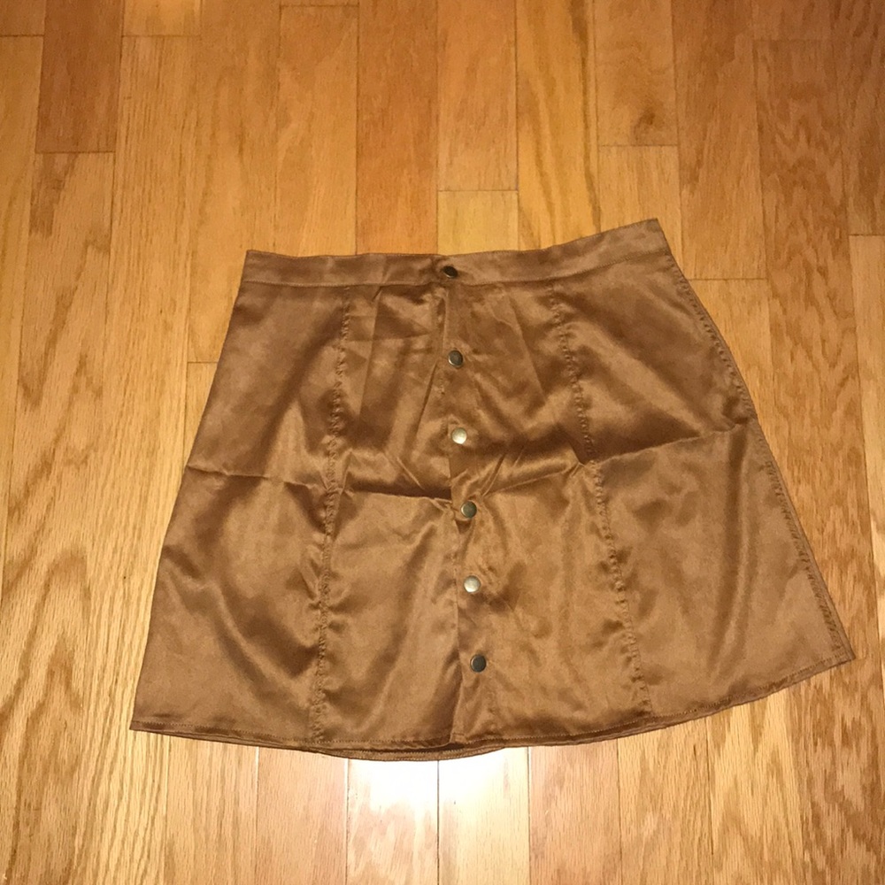Faux suede skirt